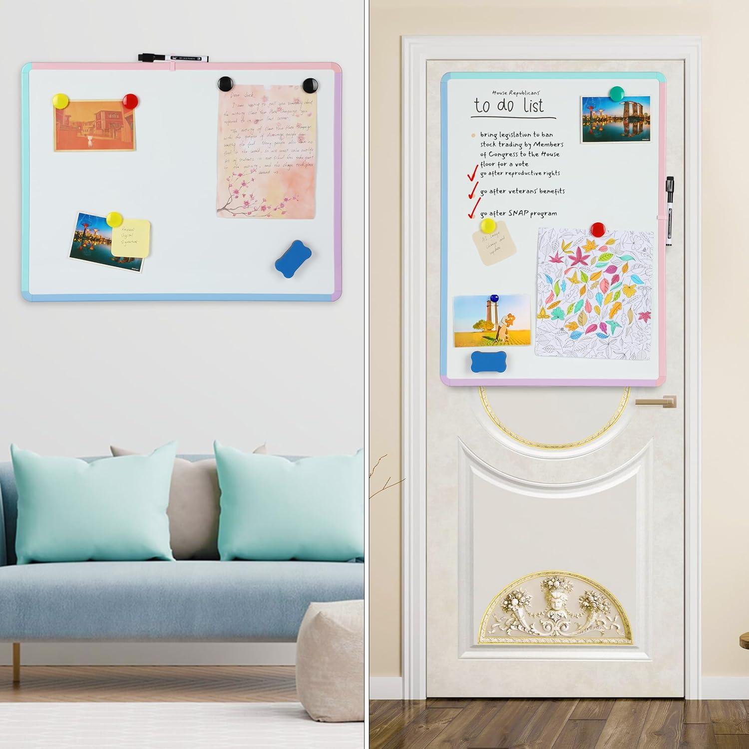 imageMr Pen Dry Erase Board 18 x 24 with a Black Marker White Frame Dry Erase Board for Wall Magnetic Whiteboard for Wall Dry Erase Boards Whiteboards Magnetic White BoardColorful