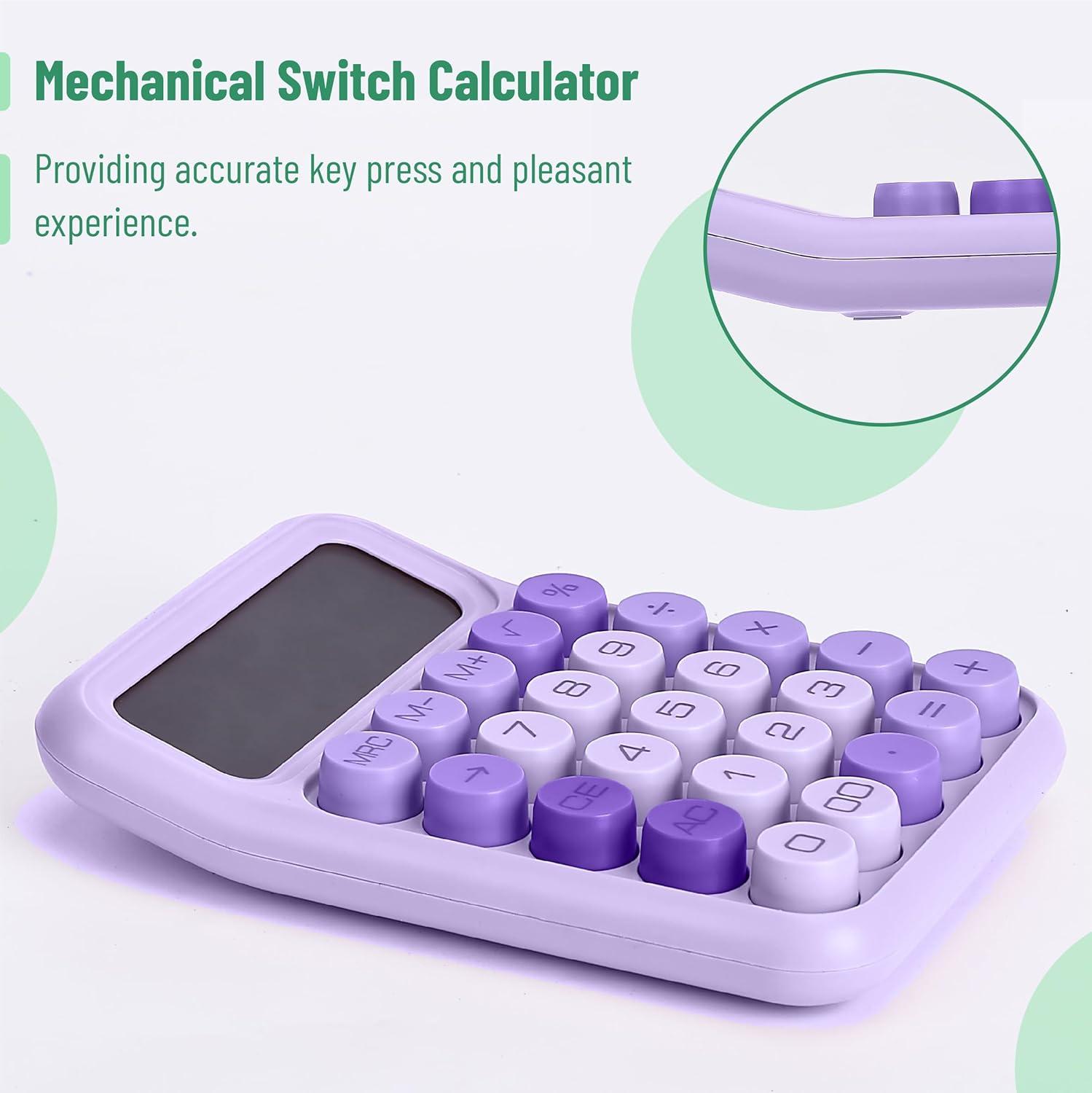 imageMr Pen Mechanical Switch Calculator 12 Digits Large LCD Display Purple Calculator Big Buttons Mechanical Calculator Calculators Desktop Calculator Cute Calculator Aesthetic CalculatorPurple