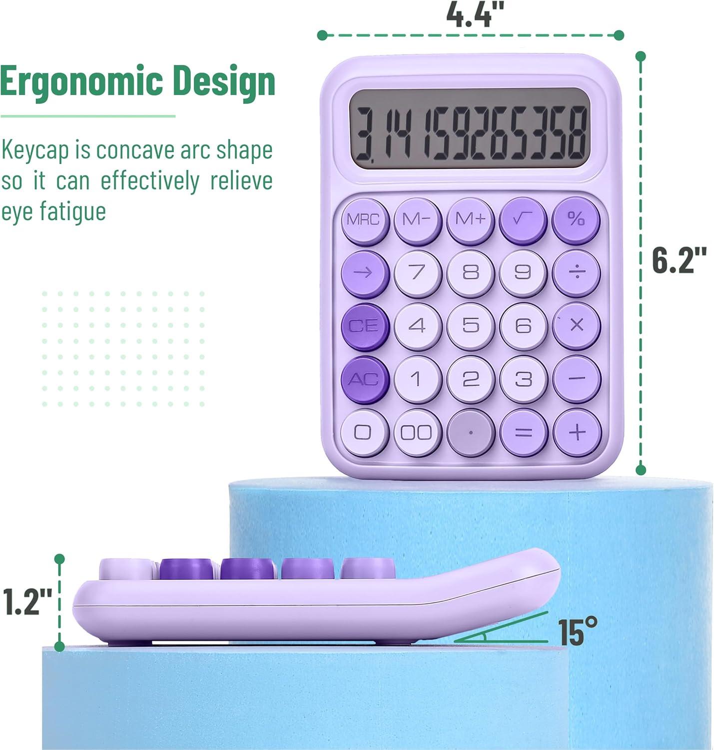 imageMr Pen Mechanical Switch Calculator 12 Digits Large LCD Display Purple Calculator Big Buttons Mechanical Calculator Calculators Desktop Calculator Cute Calculator Aesthetic CalculatorPurple