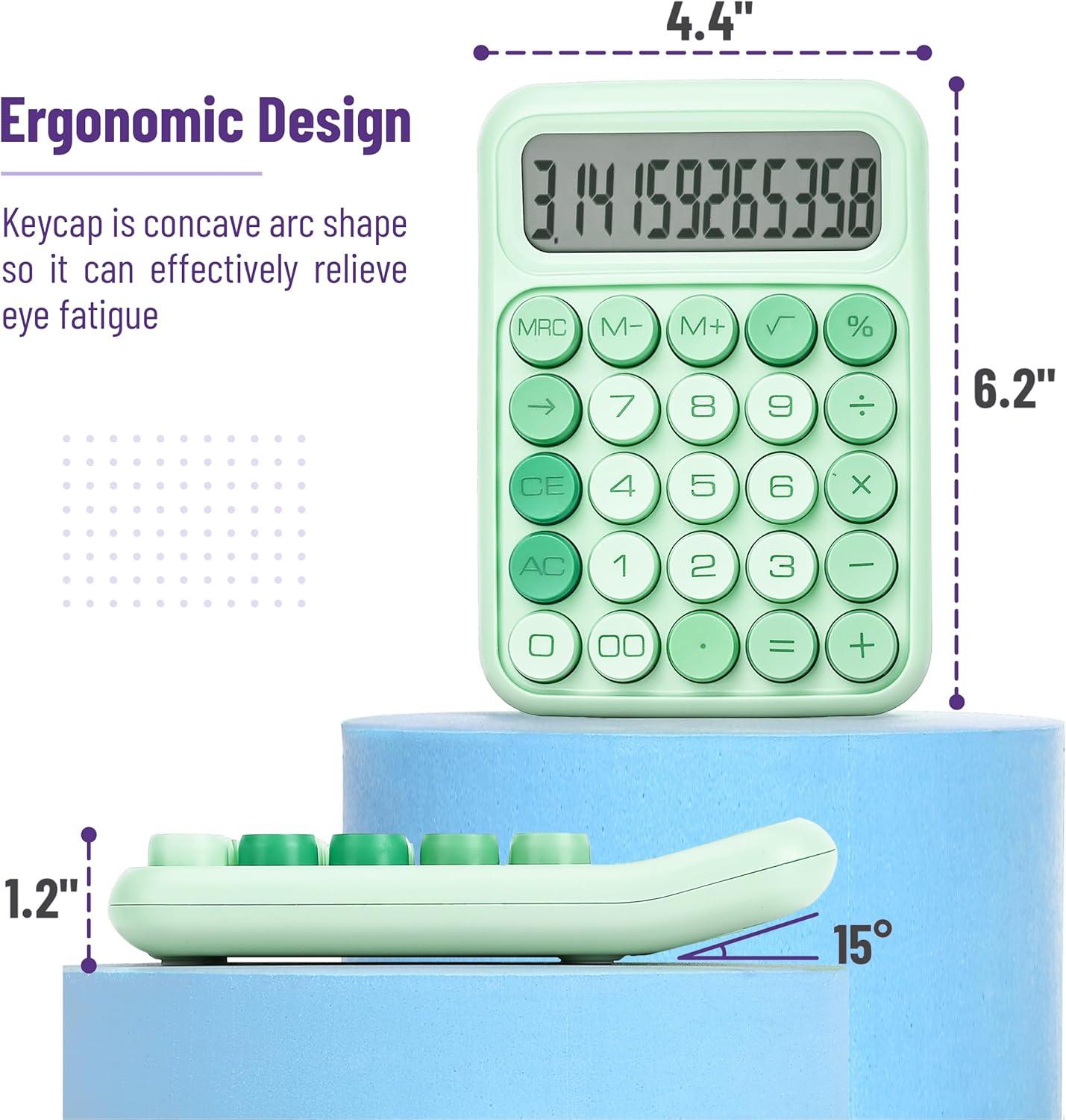 imageMr Pen Mechanical Switch Calculator 12 Digits Large LCD Display Purple Calculator Big Buttons Mechanical Calculator Calculators Desktop Calculator Cute Calculator Aesthetic CalculatorGreen