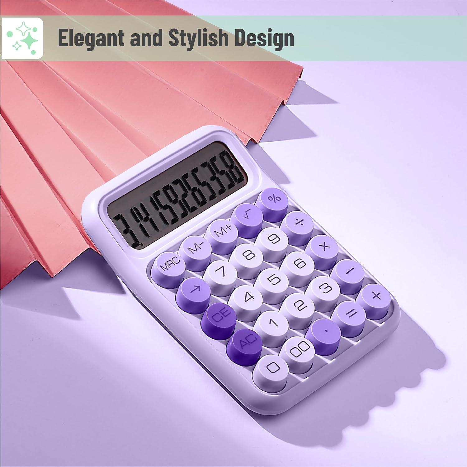 imageMr Pen Mechanical Switch Calculator 12 Digits Large LCD Display Purple Calculator Big Buttons Mechanical Calculator Calculators Desktop Calculator Cute Calculator Aesthetic CalculatorPurple