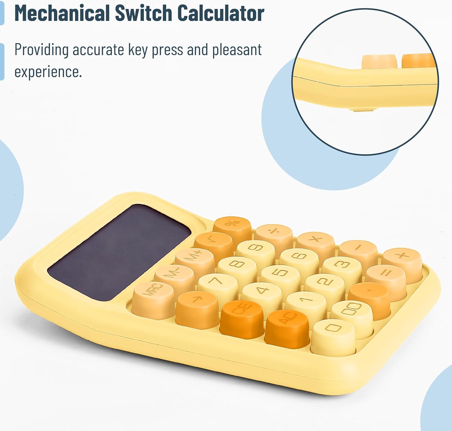 imageMr Pen Mechanical Switch Calculator 12 Digits Large LCD Display Purple Calculator Big Buttons Mechanical Calculator Calculators Desktop Calculator Cute Calculator Aesthetic CalculatorOrange