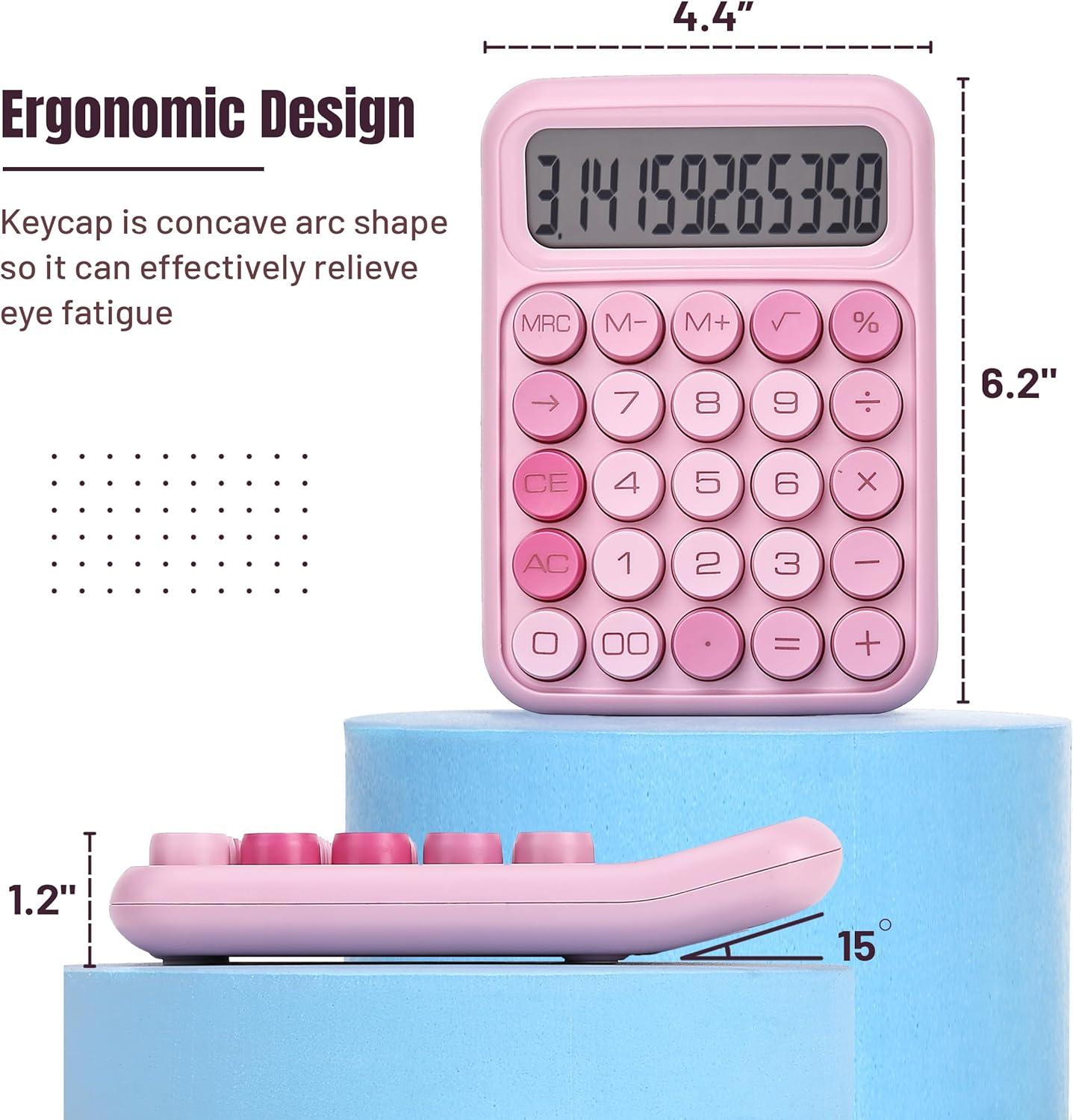 imageMr Pen Mechanical Switch Calculator 12 Digits Large LCD Display Purple Calculator Big Buttons Mechanical Calculator Calculators Desktop Calculator Cute Calculator Aesthetic CalculatorPink