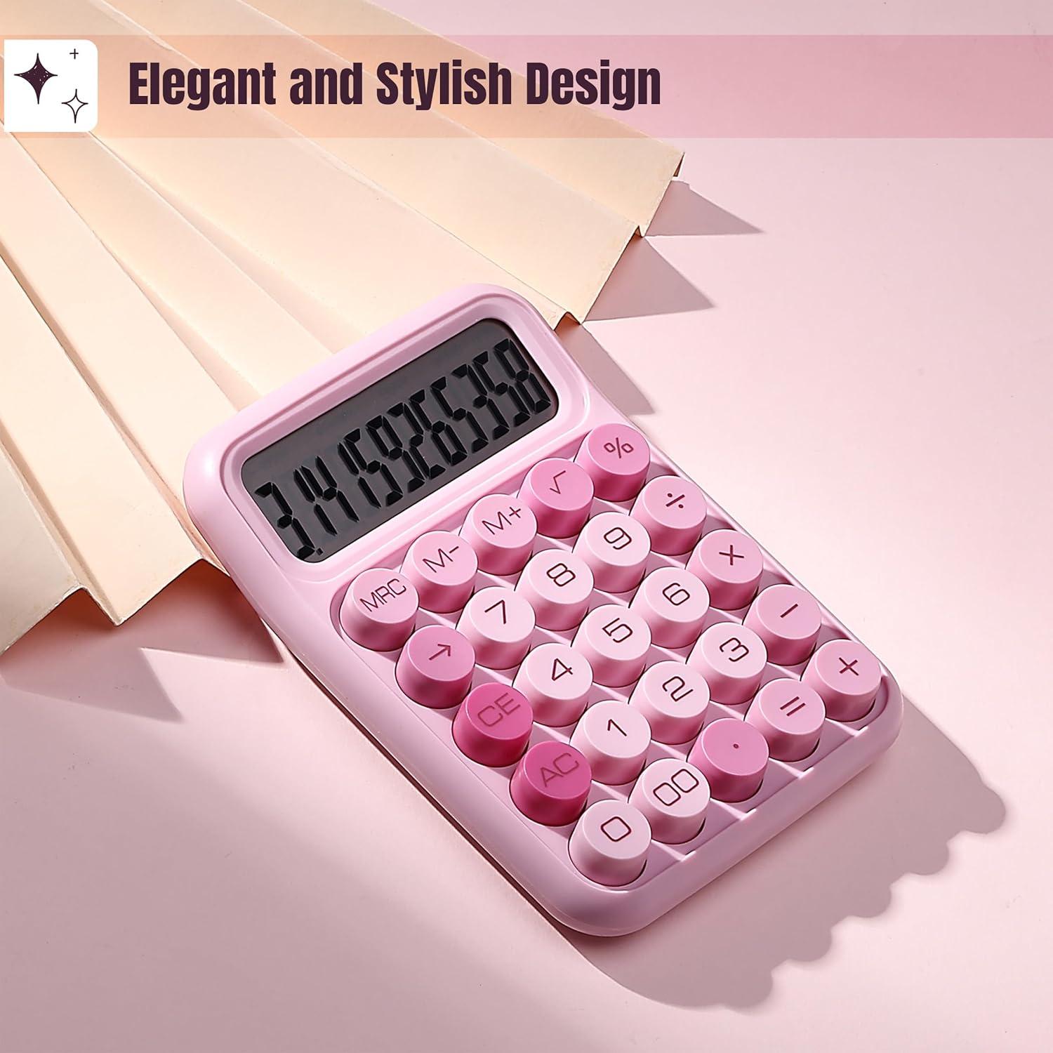 imageMr Pen Mechanical Switch Calculator 12 Digits Large LCD Display Purple Calculator Big Buttons Mechanical Calculator Calculators Desktop Calculator Cute Calculator Aesthetic CalculatorPink