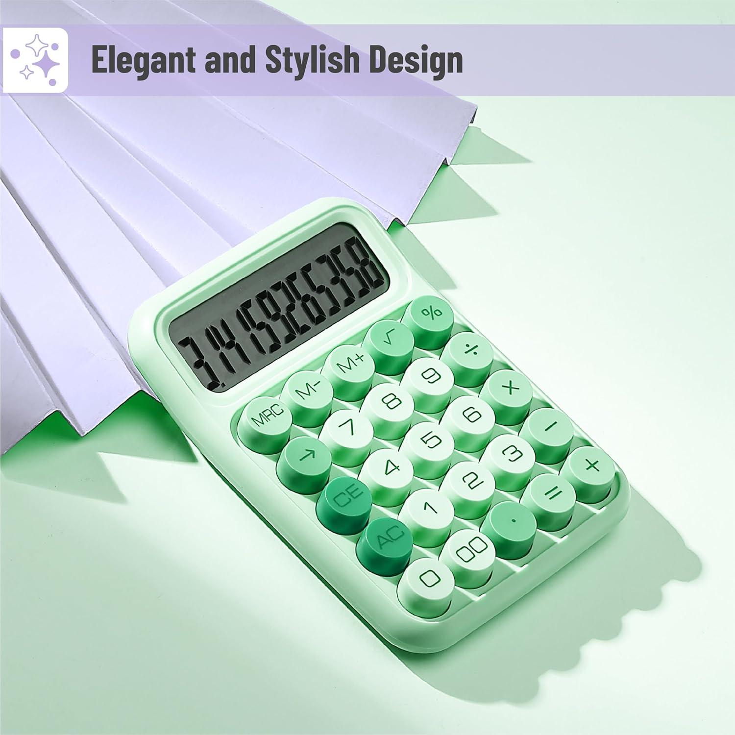 imageMr Pen Mechanical Switch Calculator 12 Digits Large LCD Display Purple Calculator Big Buttons Mechanical Calculator Calculators Desktop Calculator Cute Calculator Aesthetic CalculatorGreen