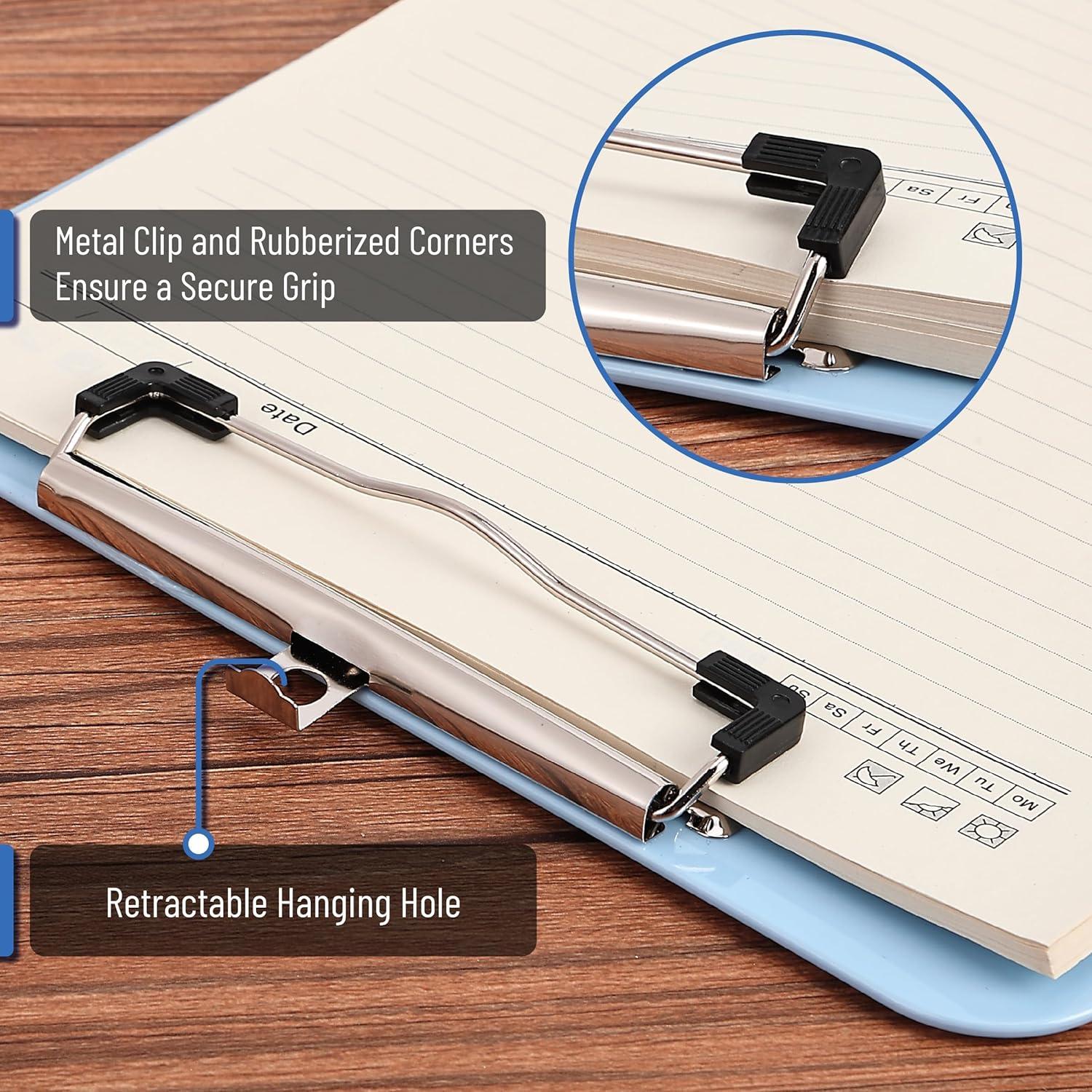 imageMr Pen Plastic Clipboard 125 x 9 2 Pack Pastel Orange Clipboards for Kids ampamp AdultsCyan Blue