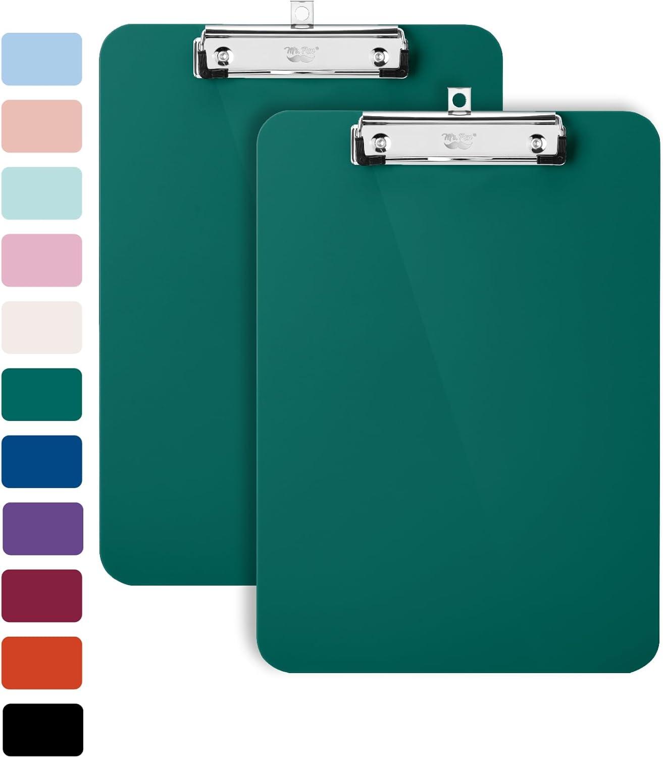 imageMr Pen Plastic Clipboard 125 x 9 2 Pack Pastel Orange Clipboards for Kids ampamp AdultsGreen