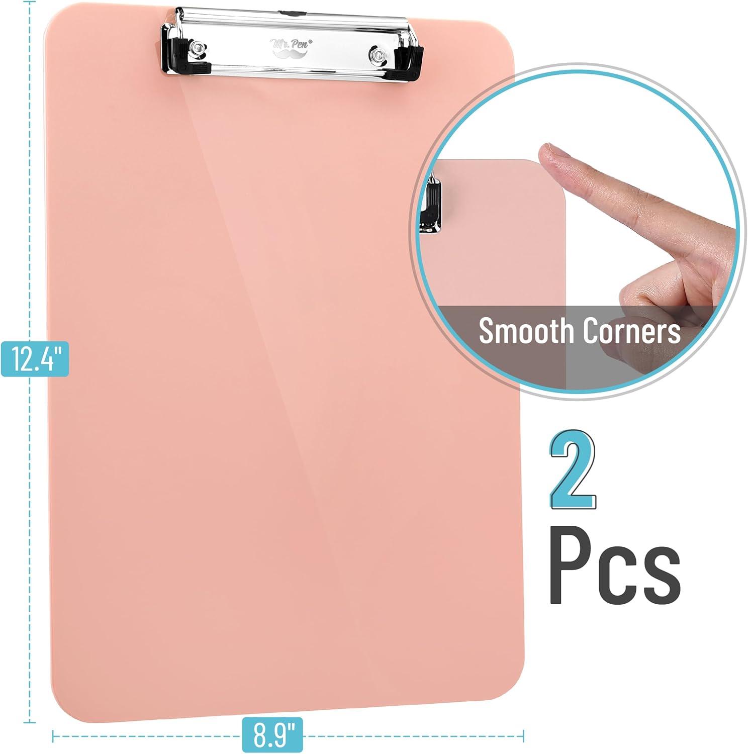imageMr Pen Plastic Clipboard 125 x 9 2 Pack Pastel Orange Clipboards for Kids ampamp AdultsPastel Orange