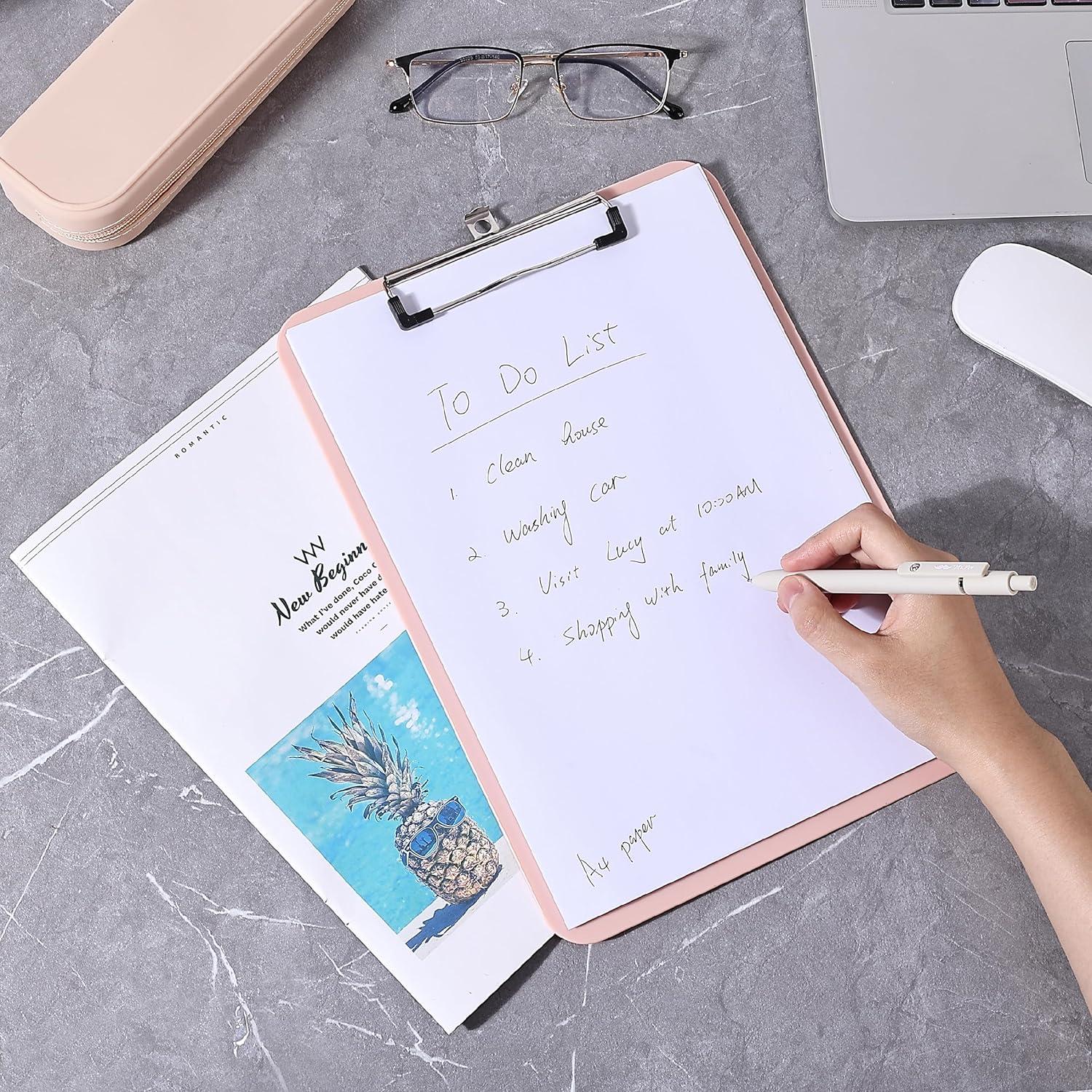 imageMr Pen Plastic Clipboard 125 x 9 2 Pack Pastel Orange Clipboards for Kids ampamp AdultsPastel Orange