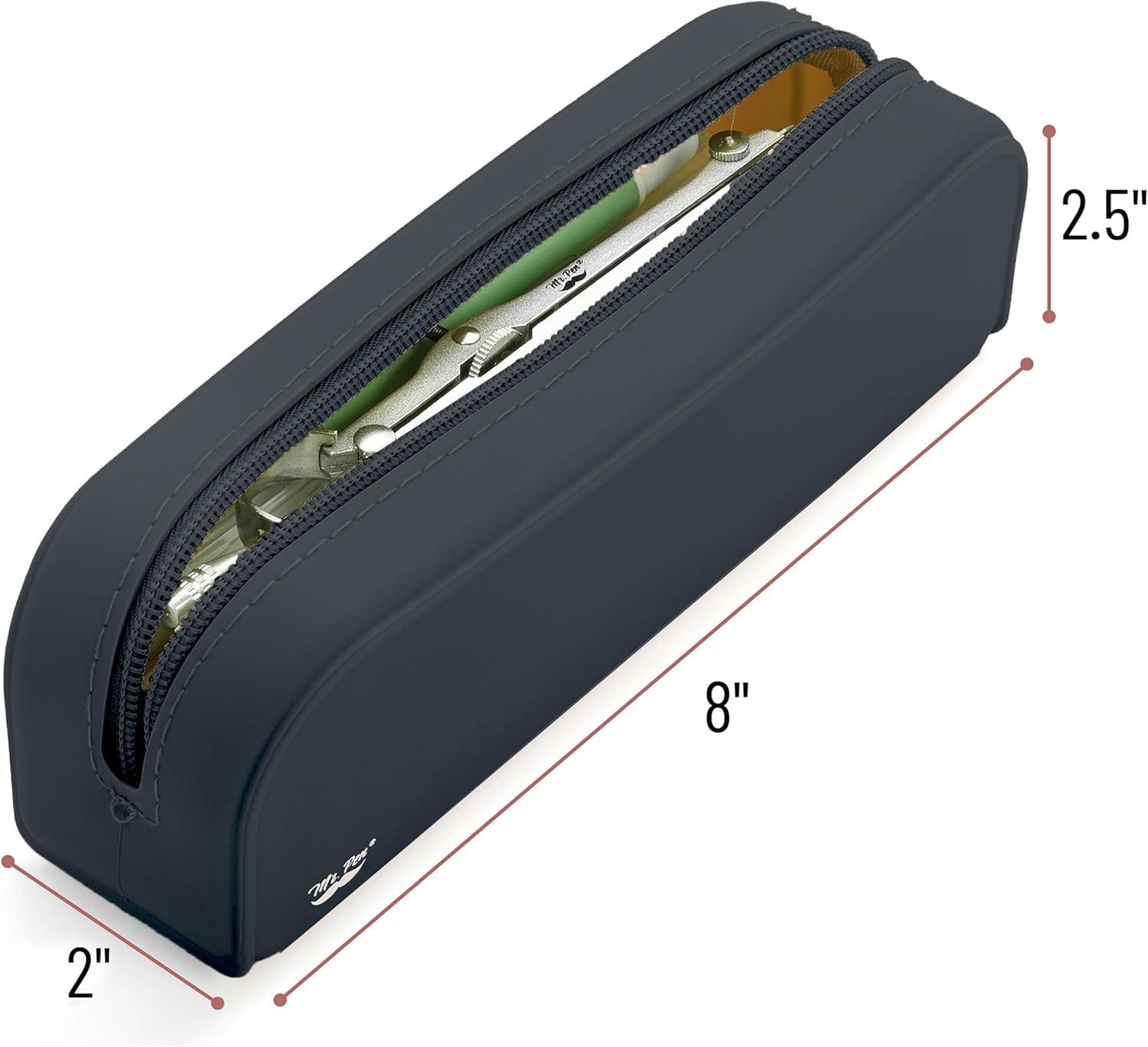 imageMr Pen Silicone Pencil Case Pouch Mint Breeze Aesthetic Multipurpose Design Aesthetic Pencil Case Small Silicone Makeup BagBlack