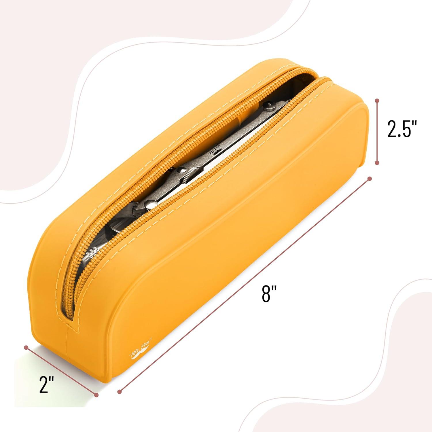 imageMr Pen Silicone Pencil Case Pouch Mint Breeze Aesthetic Multipurpose Design Aesthetic Pencil Case Small Silicone Makeup BagGolden Honey