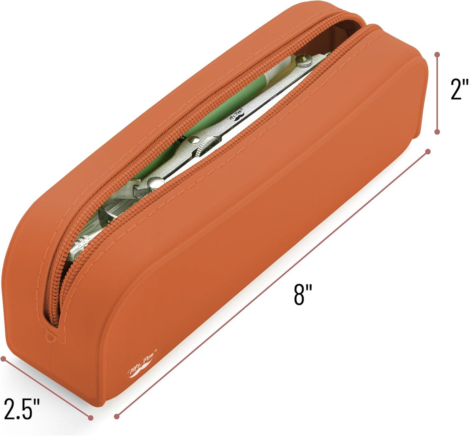 imageMr Pen Silicone Pencil Case Pouch Mint Breeze Aesthetic Multipurpose Design Aesthetic Pencil Case Small Silicone Makeup BagTerracotta