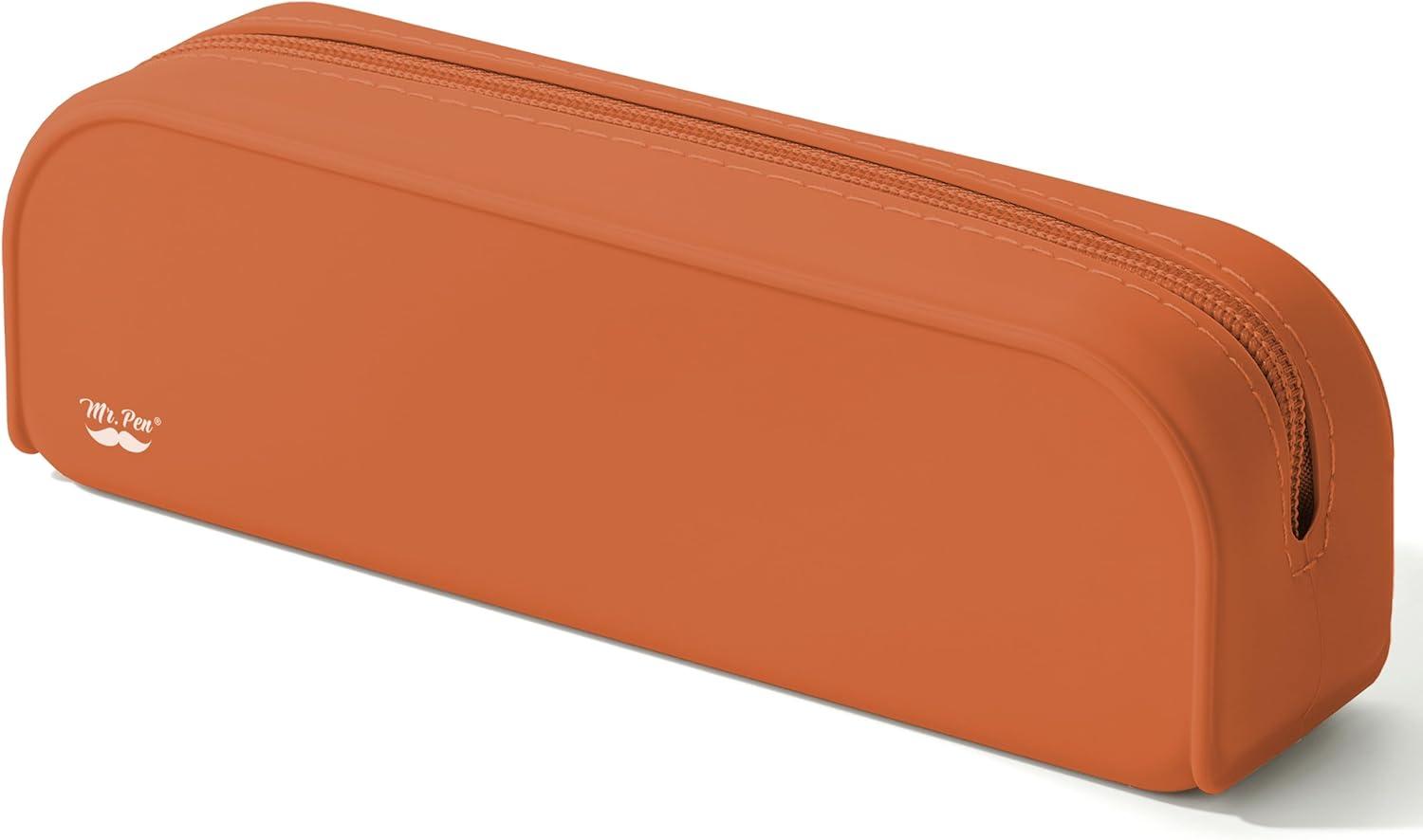 imageMr Pen Silicone Pencil Case Pouch Mint Breeze Aesthetic Multipurpose Design Aesthetic Pencil Case Small Silicone Makeup BagTerracotta