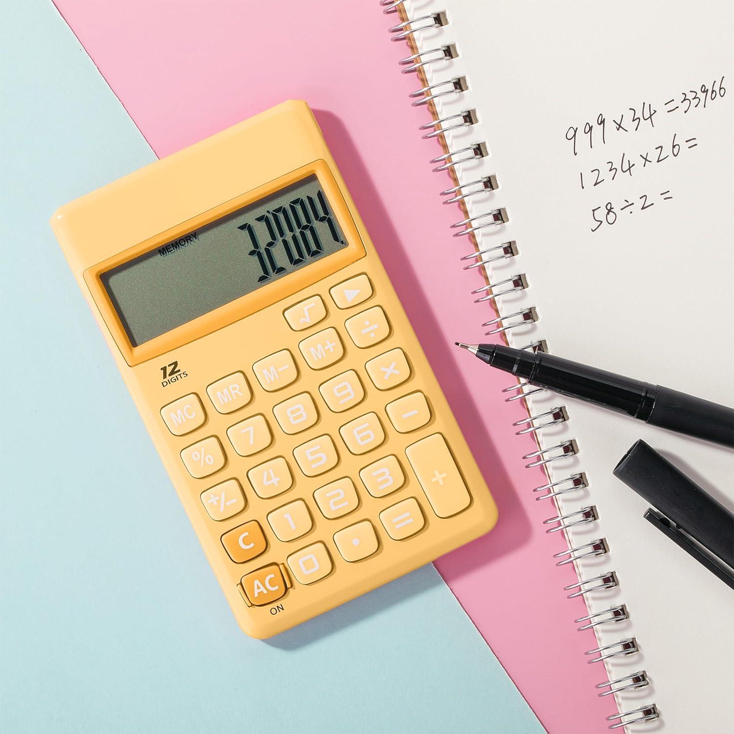 imageMr Pen Standard Function Calculator 12 Digits Small Calculator Orange