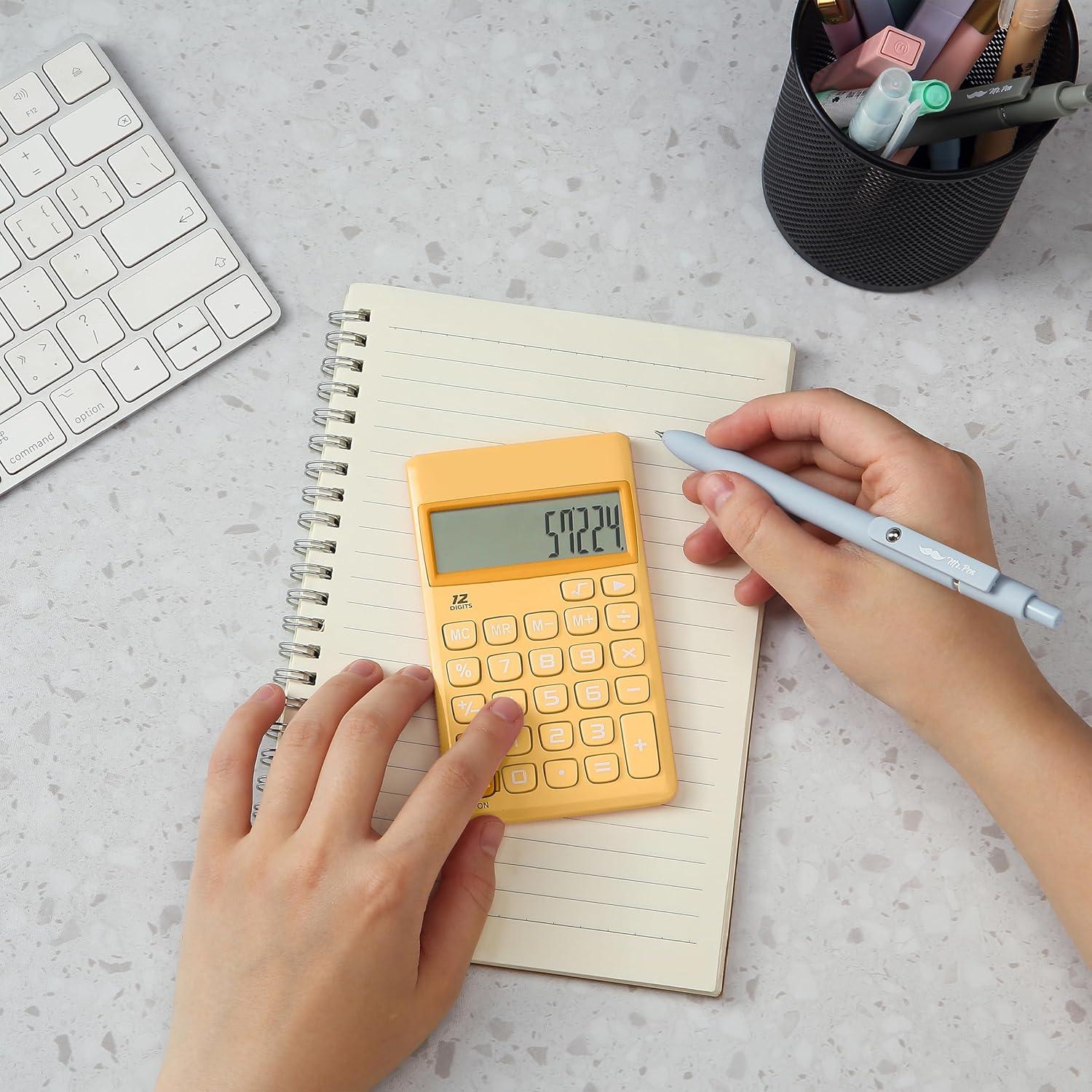 imageMr Pen Standard Function Calculator 12 Digits Small Calculator Orange