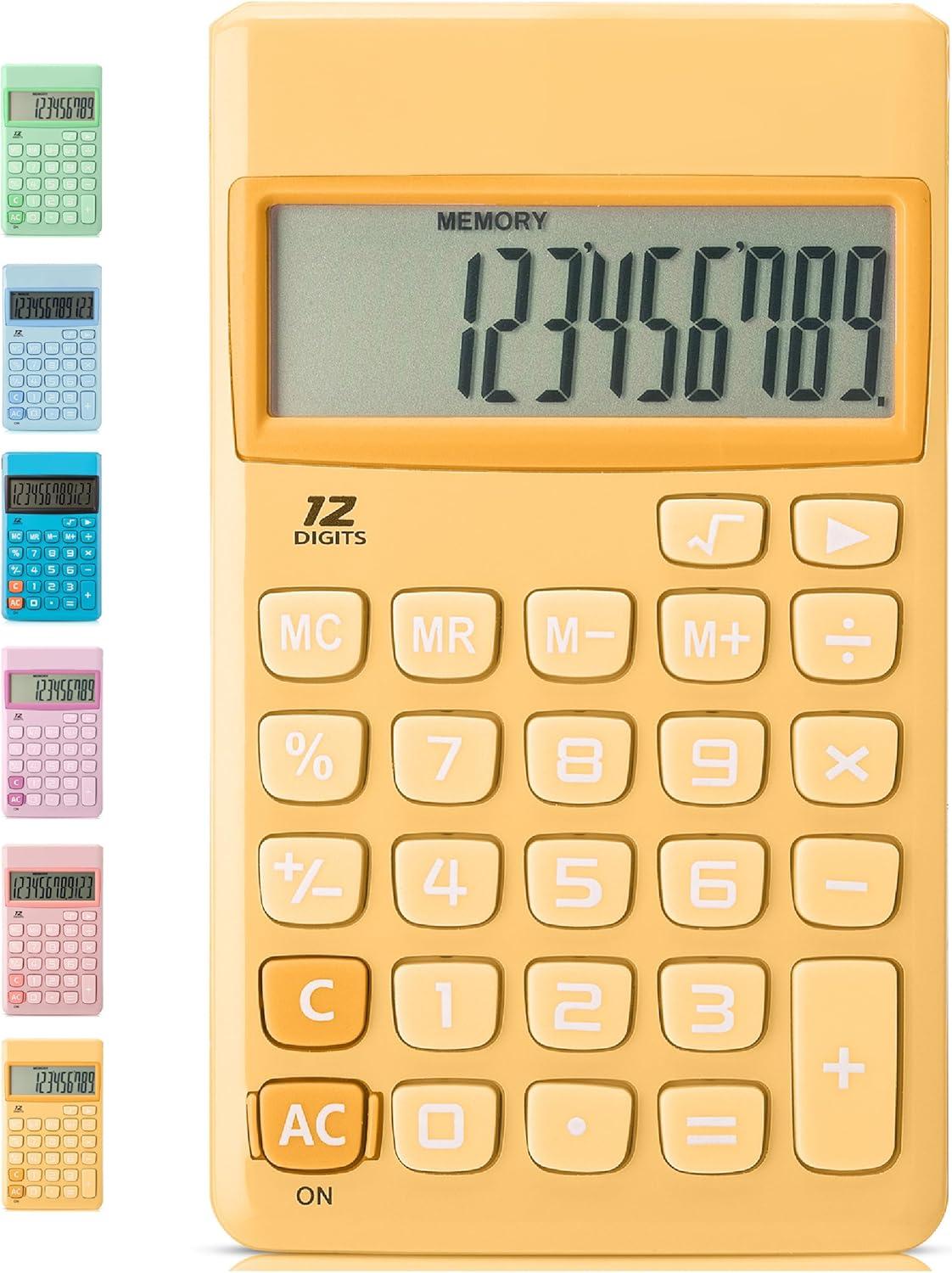 imageMr Pen Standard Function Calculator 12 Digits Small Calculator Orange