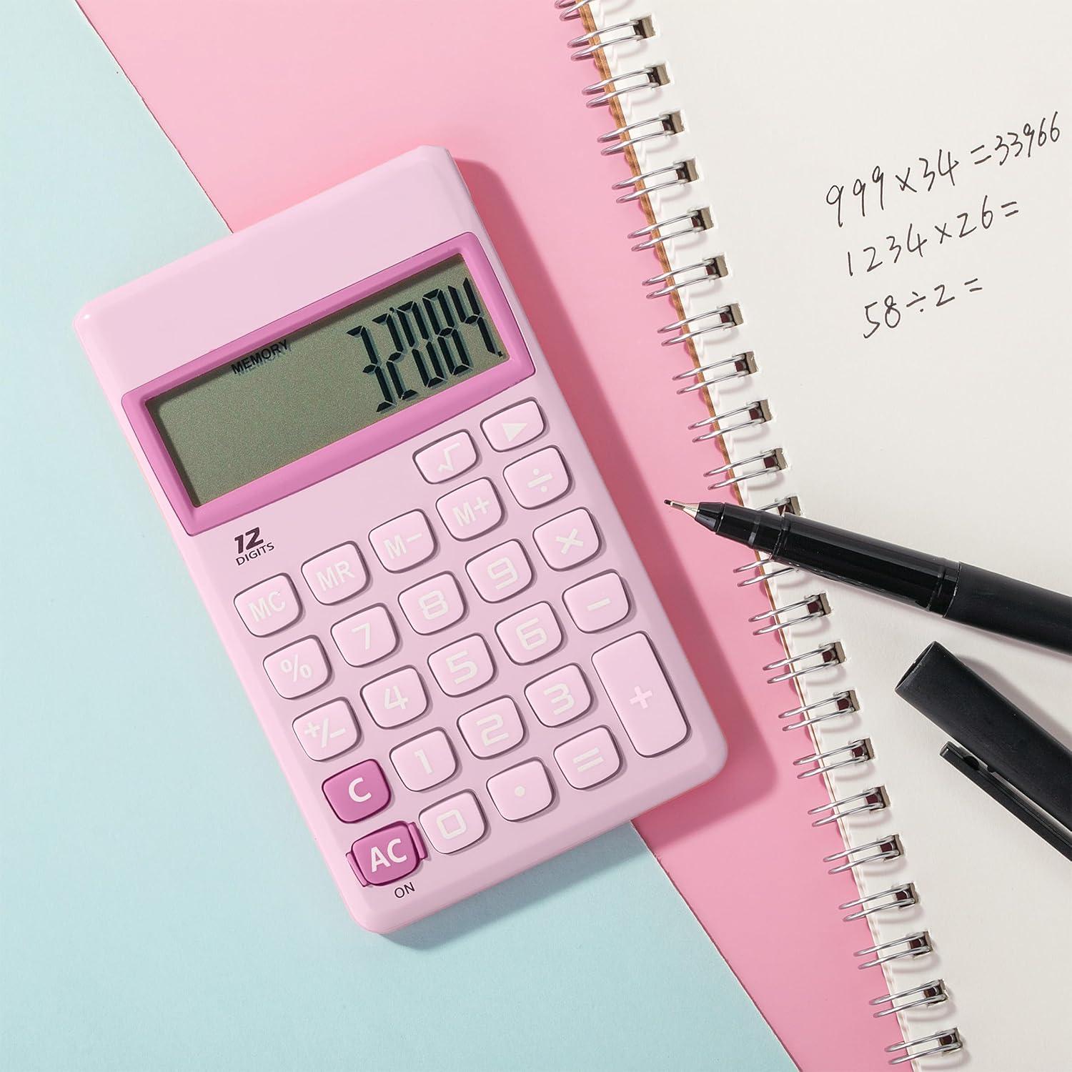 imageMr Pen Standard Function Calculator 12Digits Small Calculator Purple Small Calculator Pocket Calculator Simple Calculator Basic Office Calculators Small Handheld CalculatorPurple