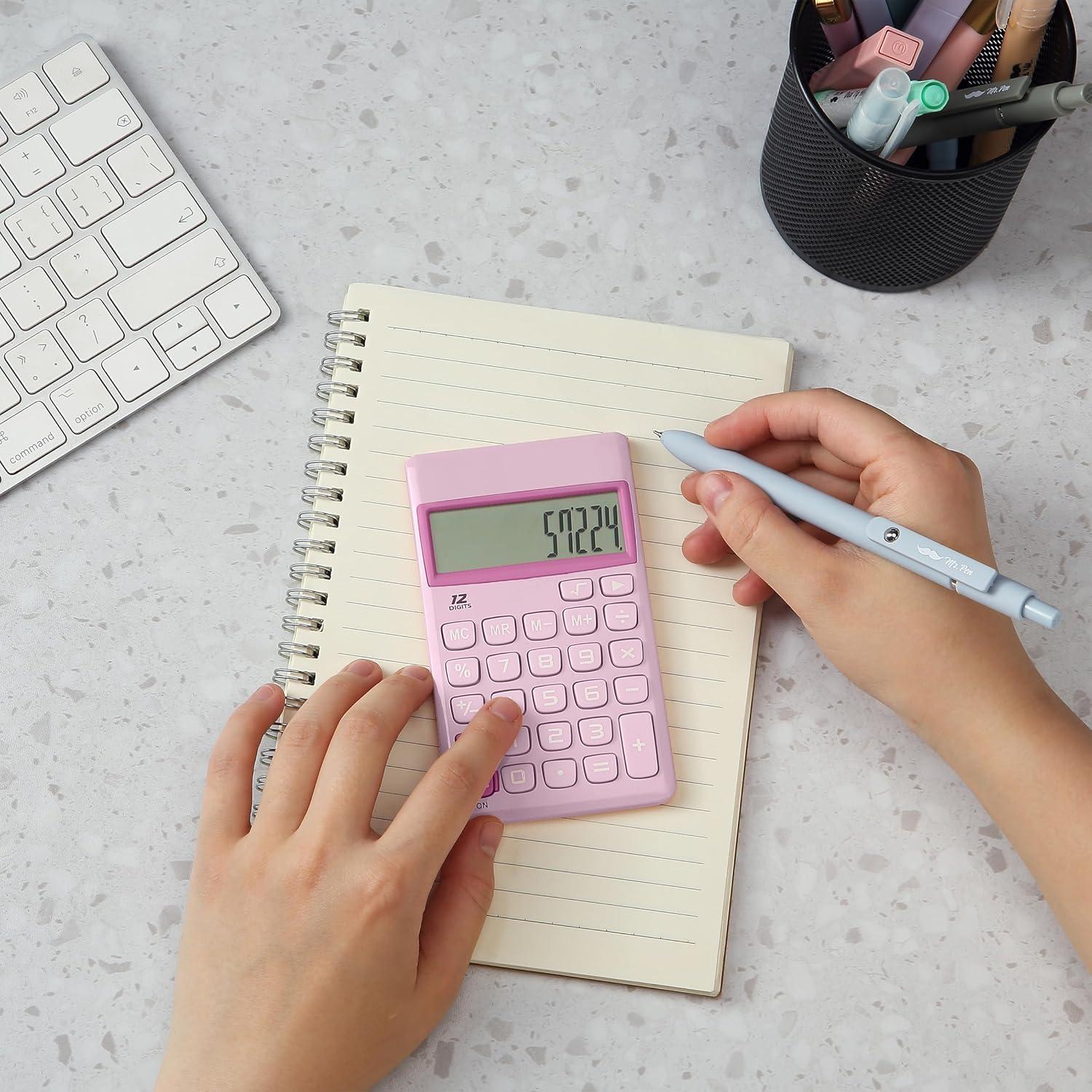 imageMr Pen Standard Function Calculator 12Digits Small Calculator Purple Small Calculator Pocket Calculator Simple Calculator Basic Office Calculators Small Handheld CalculatorPurple