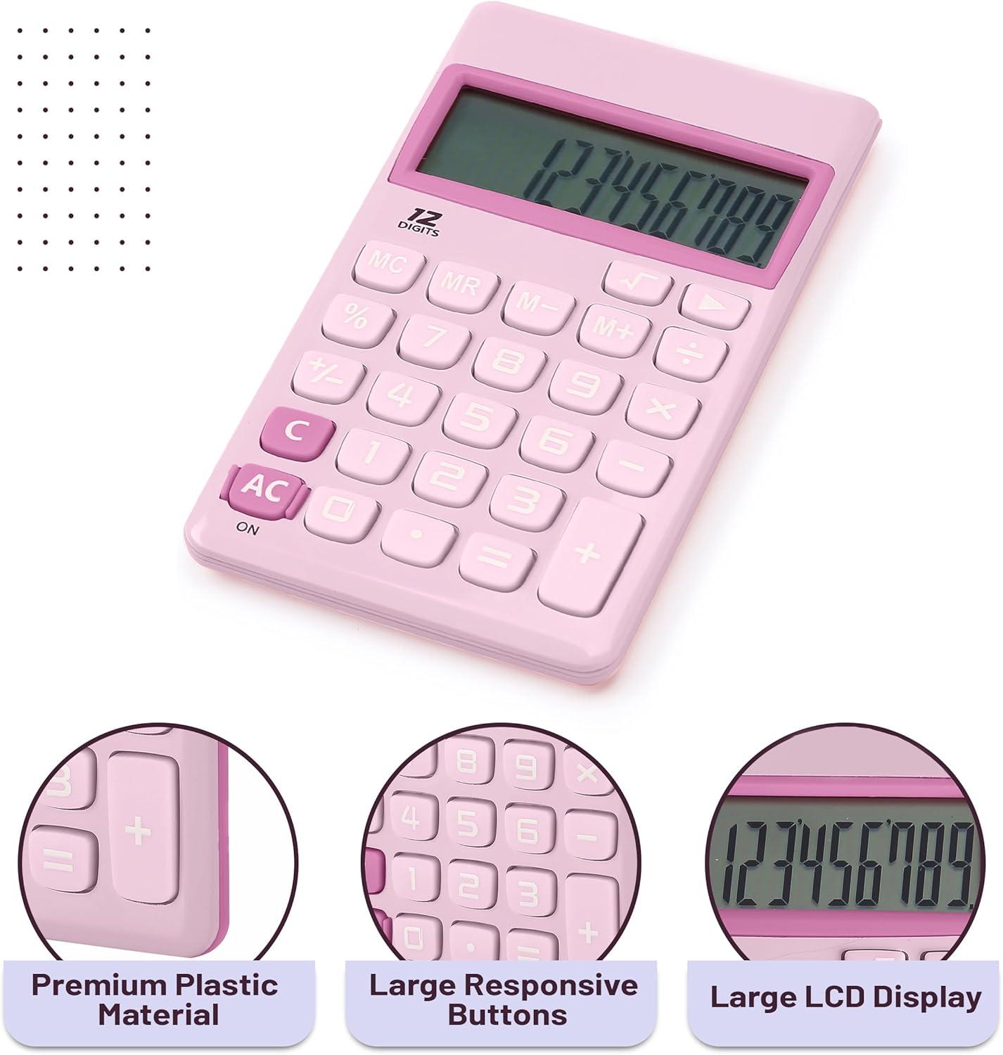 imageMr Pen Standard Function Calculator 12Digits Small Calculator Purple Small Calculator Pocket Calculator Simple Calculator Basic Office Calculators Small Handheld CalculatorPurple