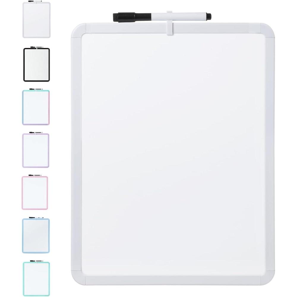 imageMr Pen Dry Erase Board 14quot x 11quot with a Black Dry Erase Marker Light Coral Frame Small White Board White Board for Kids White Board for Students Small Dry Erase Board Mini White BoardWhite