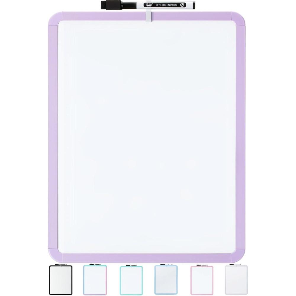 imageMr Pen Dry Erase Board 14quot x 11quot with a Black Dry Erase Marker Light Coral Frame Small White Board White Board for Kids White Board for Students Small Dry Erase Board Mini White BoardPurple
