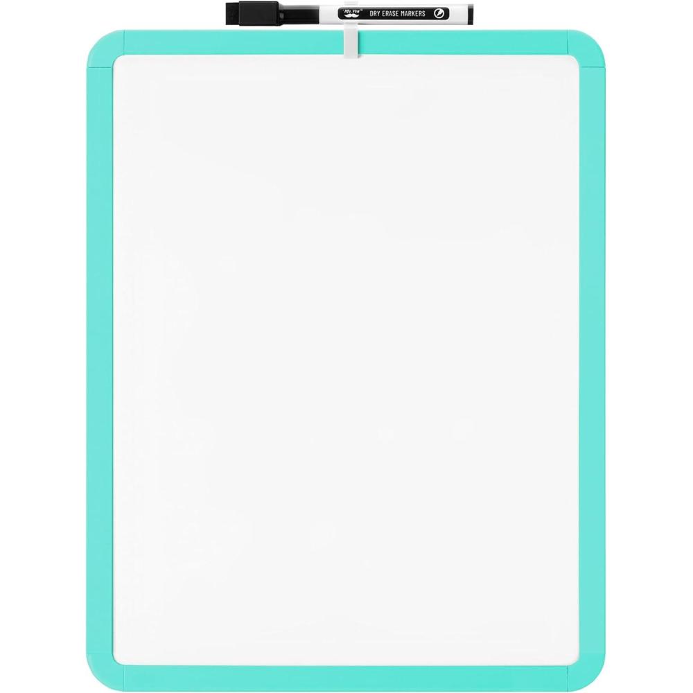 imageMr Pen Dry Erase Board 14quot x 11quot with a Black Dry Erase Marker Light Coral Frame Small White Board White Board for Kids White Board for Students Small Dry Erase Board Mini White BoardAqua Blue