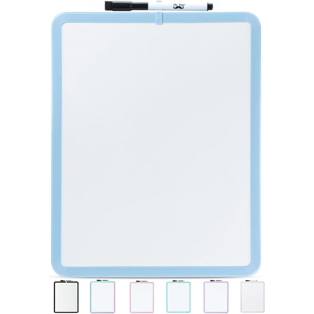 imageMr Pen Dry Erase Board 14quot x 11quot with a Black Dry Erase Marker Light Coral Frame Small White Board White Board for Kids White Board for Students Small Dry Erase Board Mini White BoardBlue