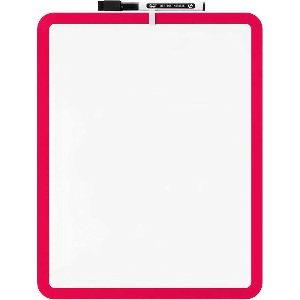 imageMr Pen Dry Erase Board 14quot x 11quot with a Black Dry Erase Marker Light Coral Frame Small White Board White Board for Kids White Board for Students Small Dry Erase Board Mini White BoardRed