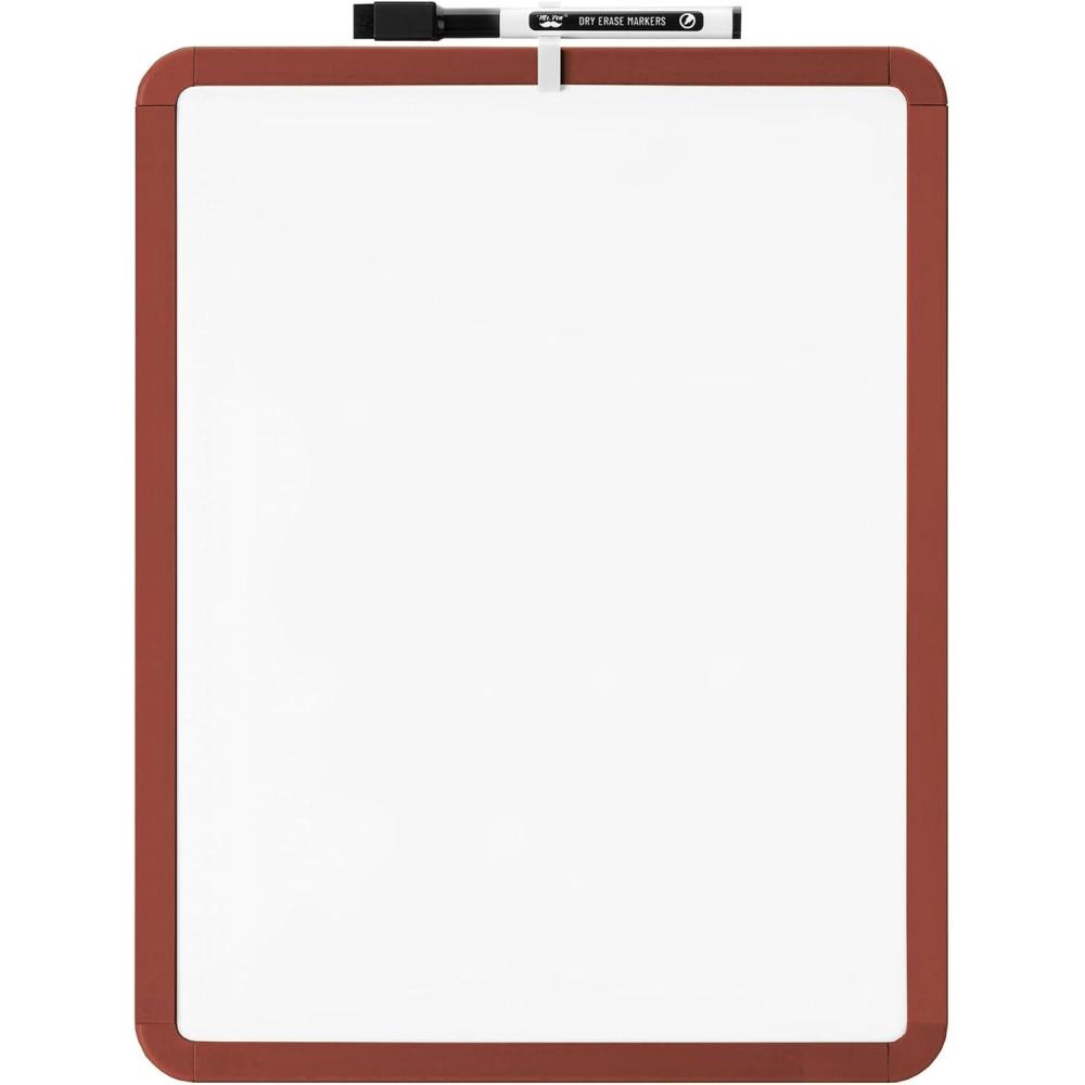 imageMr Pen Dry Erase Board 14quot x 11quot with a Black Dry Erase Marker Light Coral Frame Small White Board White Board for Kids White Board for Students Small Dry Erase Board Mini White BoardChocolate Brown