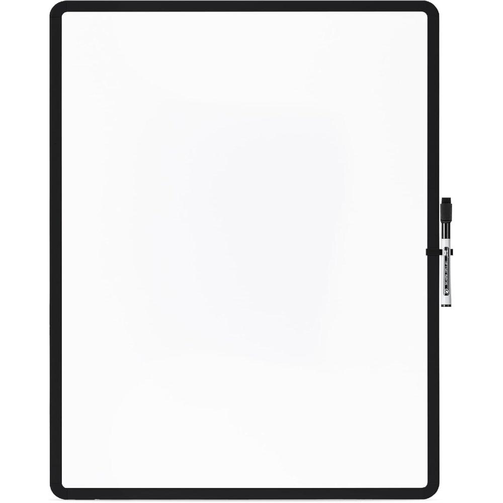imageMr Pen Dry Erase Board 18 x 24 with a Black Marker White Frame Dry Erase Board for Wall Magnetic Whiteboard for Wall Dry Erase Boards Whiteboards Magnetic White BoardBlack