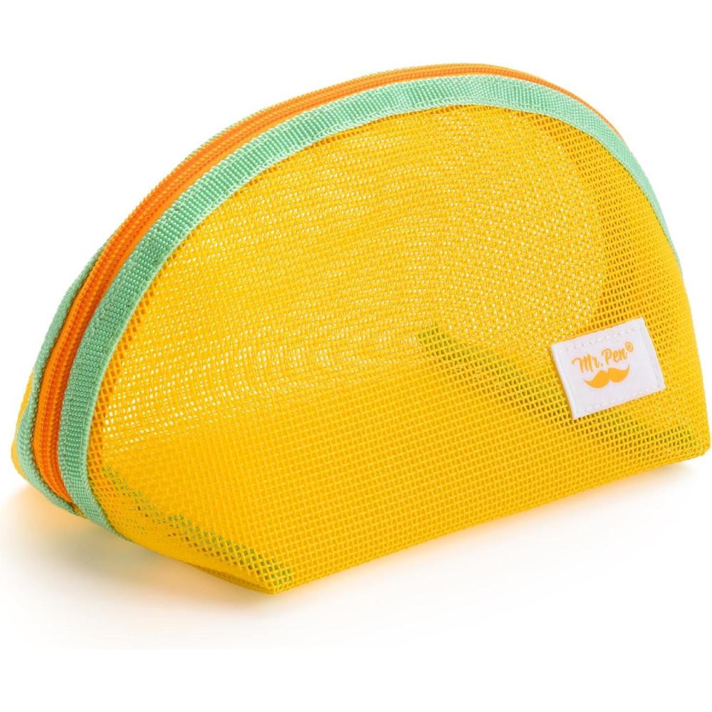 imageMr Pen Mesh Pencil Case Yellow Mesh Zipper Pouch Bags Mesh Bags with Zipper Pouches for Organization Cosmetic Bag Purse Pouch Cute Makeup Bag Make Up Pouch Makeup Bag Cute Zip Pouch