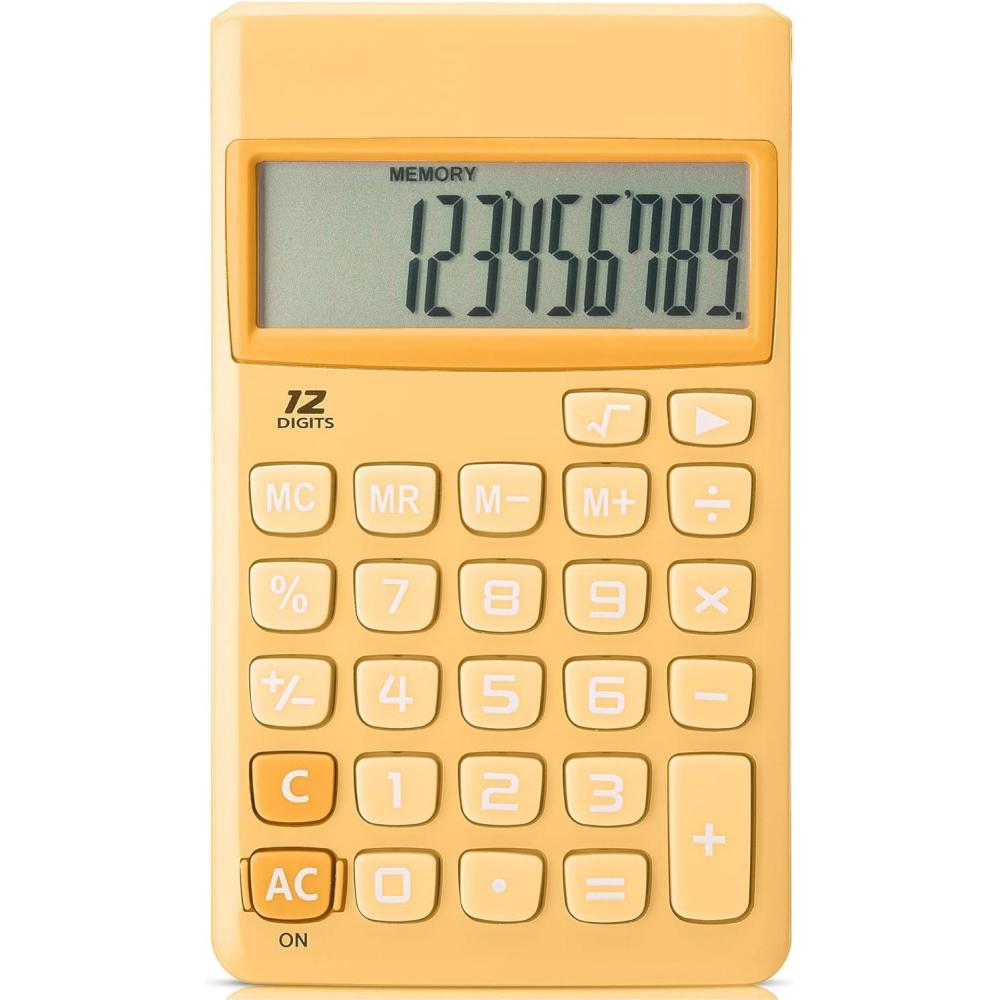 imageMr Pen Standard Function Calculator 12 Digits Small Calculator Orange