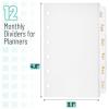 imageA7 Binder Dividers with Tabs 12 Months Monthly Dividers for Planner 12 tab dividers 6 Ring Binder Tabs dividers A7 Binder Inserts A7 Planner Inserts Monthly Tabs