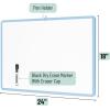 imageMr Pen Dry Erase Board 18 x 24 with a Black Marker White Frame Dry Erase Board for Wall Magnetic Whiteboard for Wall Dry Erase Boards Whiteboards Magnetic White BoardPastel Blue