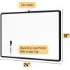imageMr Pen Dry Erase Board 18 x 24 with a Black Marker White Frame Dry Erase Board for Wall Magnetic Whiteboard for Wall Dry Erase Boards Whiteboards Magnetic White BoardBlack
