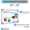 imageMr Pen Magnetic Weekly Dry Erase Board 12 x 16 DoubleSided with Dry Erase Markers 10 Board Magnets and Dry Erase Eraser Small Dry Erase Calendar for Wall Weekly Calendar Whiteboard for Wall