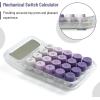 imageMr Pen Mechanical Switch Calculator 10 Digits Purple Transparent Body Large LCD Display Big Buttons Desktop Cute Aesthetic