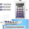 imageMr Pen Mechanical Switch Calculator 10 Digits Purple Transparent Body Large LCD Display Big Buttons Desktop Cute Aesthetic