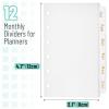 imageMr Pen Monthly Dividers for Planner 12pcs 47quotx31quot Monthly Tabs for 6 Ring Binders Month Tabs Monthly Binder Dividers with Tabs 12 Months 12 Tab Dividers Back to School Supplies