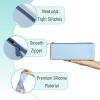 imageMr Pen Silicone Pencil Case Pouch Muted Blue Aesthetic Triangular Design Multipurpose Aesthetic Pencil Case Small Silicone Makeup Bag