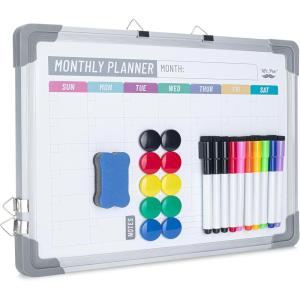 imageMr Pen Monthly Calendar Whiteboard for Wall 12x16 DoubleSided with Dry Erase Markers Magnetic Small Monthly Dry Erase Calendar for Wall White Board Calendar Dry Erase for Wall