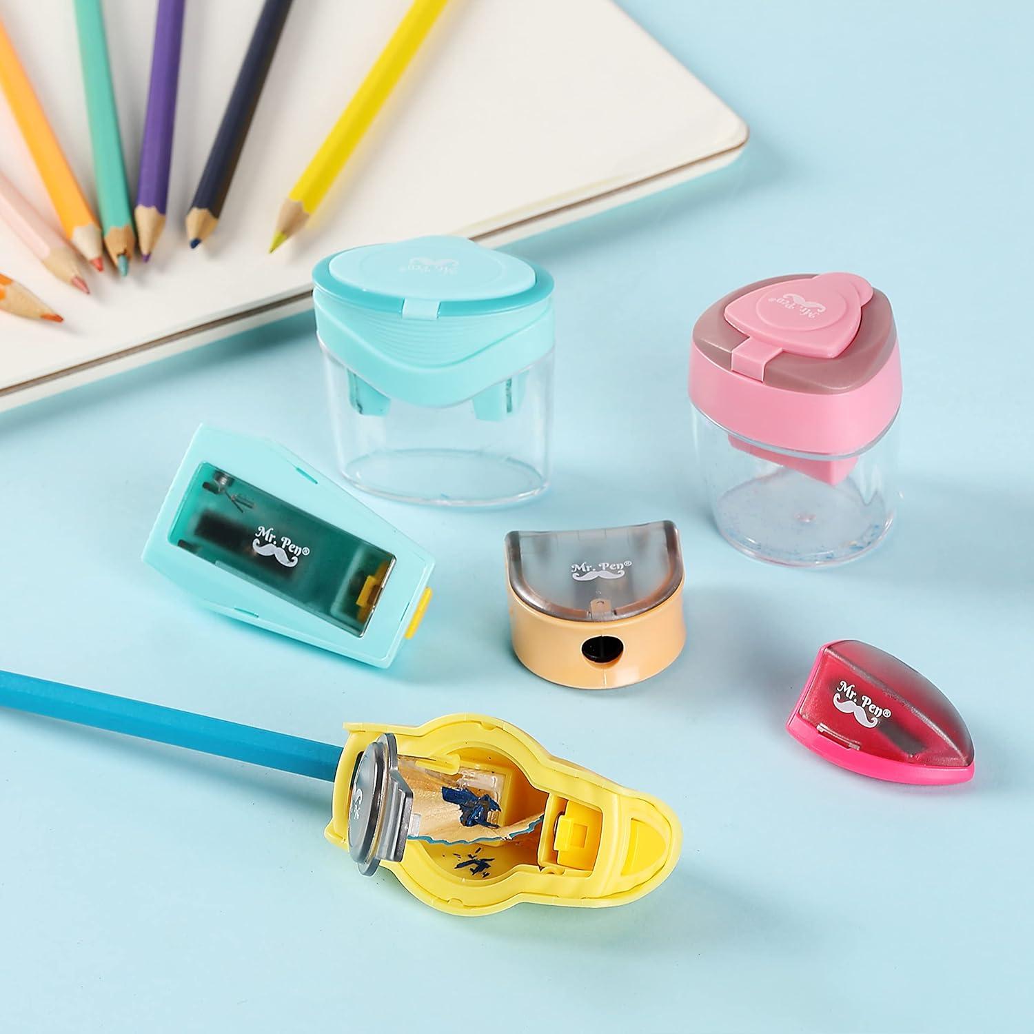 Mr Pen Cute Pencil Sharpeners 6 Pcs Colorful Pencil Sharpeners With 