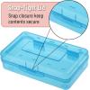 imageMr Pen Clear Pencil Boxes 12 Pack 79quotx45quotx24quot SnapTight Lid Plastic Pencil Box OrganizerBlue