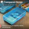 imageMr Pen Clear Pencil Boxes 12 Pack 79quotx45quotx24quot SnapTight Lid Plastic Pencil Box OrganizerBlue