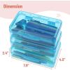 imageMr Pen Clear Pencil Boxes 12 Pack 79quotx45quotx24quot SnapTight Lid Plastic Pencil Box OrganizerBlue