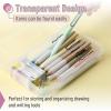 imageMr Pen Clear Pencil Boxes 12 Pack 79quotx45quotx24quot SnapTight Lid Plastic Pencil Box OrganizerClear