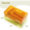 imageMr Pen Clear Pencil Boxes 12 Pack 79quotx45quotx24quot SnapTight Lid Plastic Pencil Box OrganizerGreen  Orange