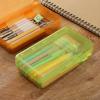 imageMr Pen Clear Pencil Boxes 12 Pack 79quotx45quotx24quot SnapTight Lid Plastic Pencil Box OrganizerGreen  Orange