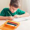 imageMr Pen Clear Pencil Boxes 12 Pack 79quotx45quotx24quot SnapTight Lid Plastic Pencil Box OrganizerGreen  Orange