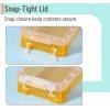imageMr Pen Clear Pencil Boxes 12 Pack 79quotx45quotx24quot SnapTight Lid Plastic Pencil Box OrganizerOrange  Yellow  Green  Blue